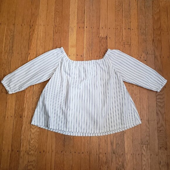 Madewell Cottagecore Striped Off Shoulder Top - Picture 4 of 6